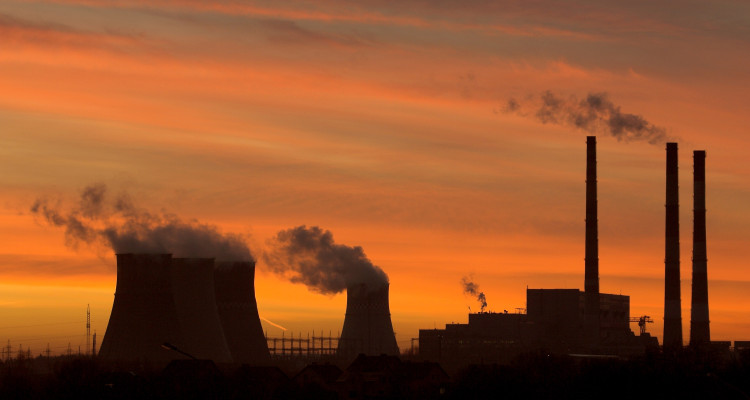 File picture of gas fired power station at sunset in Minsk