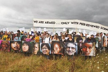 Protesters at Climate Camp UK 2007